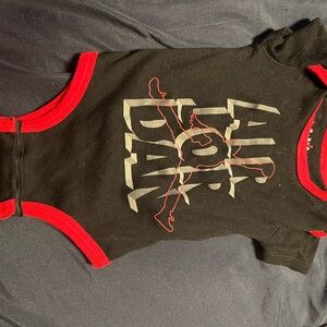 Jordan Black and Red Kids Bodysuit